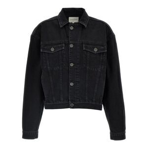Loulou De Saison Black Organic Cotton Denim Women's Jacket